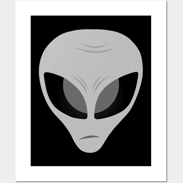 Zeta Reticulan Alien Grey Wall Art by JerryWLambert